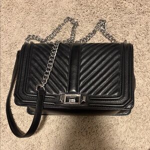 Rebecca Minkoff Chevron Quilted Love Crossbody
black